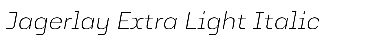 Jagerlay Extra Light Italic image